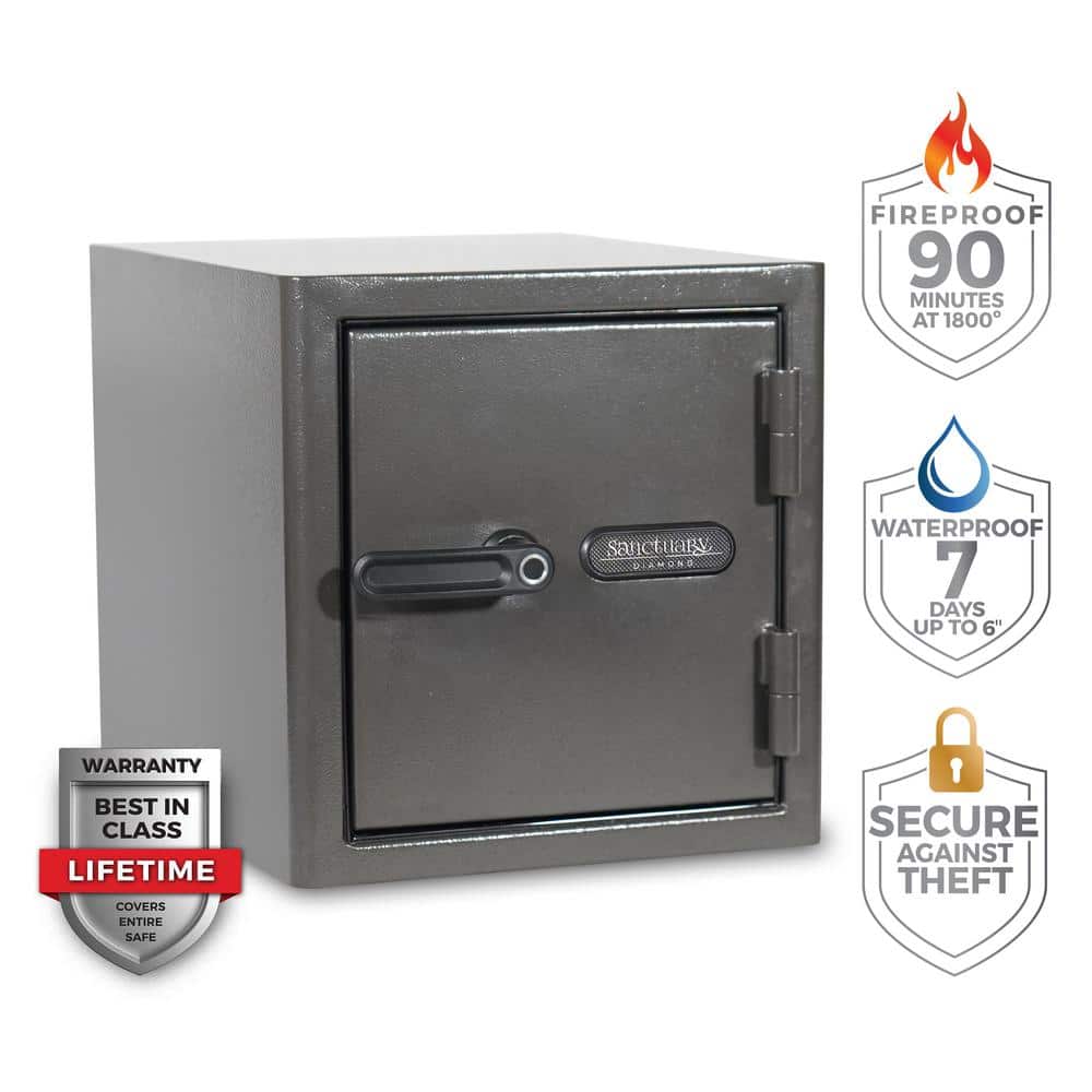 Diamond 1.32 cu. ft. Fireproof/Waterproof Home & Office Safe with Biometric