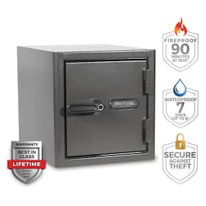 Diamond 1.32 cu. ft. Fireproof/Waterproof Home & Office Safe with Biometric Lock, Dark Gray Hammertone Finish