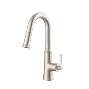 Northerly Single Handle Pull-Down Sprayer Bar Faucet Deckplate Not Included in Stainless Steel