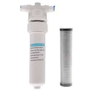 Under Sink In-Line Water Filter Unit and Cartridge for Instant Hot or Pure Water Dispenser Faucets, White