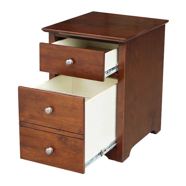 International Concepts Solid Wood Espresso Rolling File Cabinet Of581 51 The Home Depot International Concepts Solid Wood, Solid Wood File Cabinets