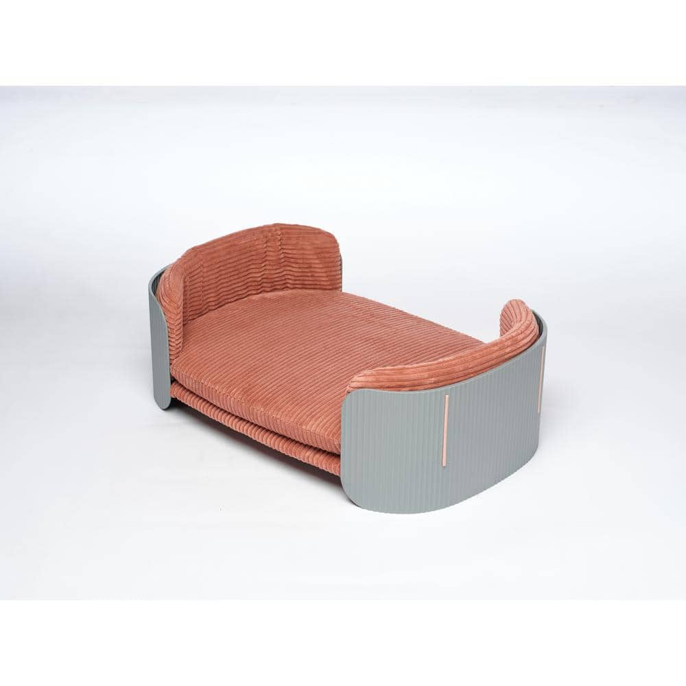 Medium Grey Pink Scandinavian style Cat Couch Bed, Pet Sofa Cats Pet Furnit