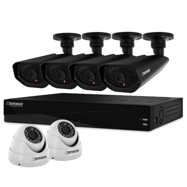 Defender 8-Channel 960H 2TB Surveillance DVR with (4) 800TVL Bullet and (2) 800TVL Dome Cameras
