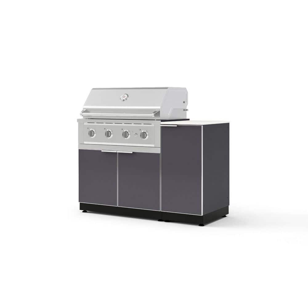 "Outdoor Kitchen 4-Piece 4-Burners Natural Gas Grill Island in Gray w/36"" Performance Grill & Dekton in Aeris-Countertop" price history on PriceWatchPro