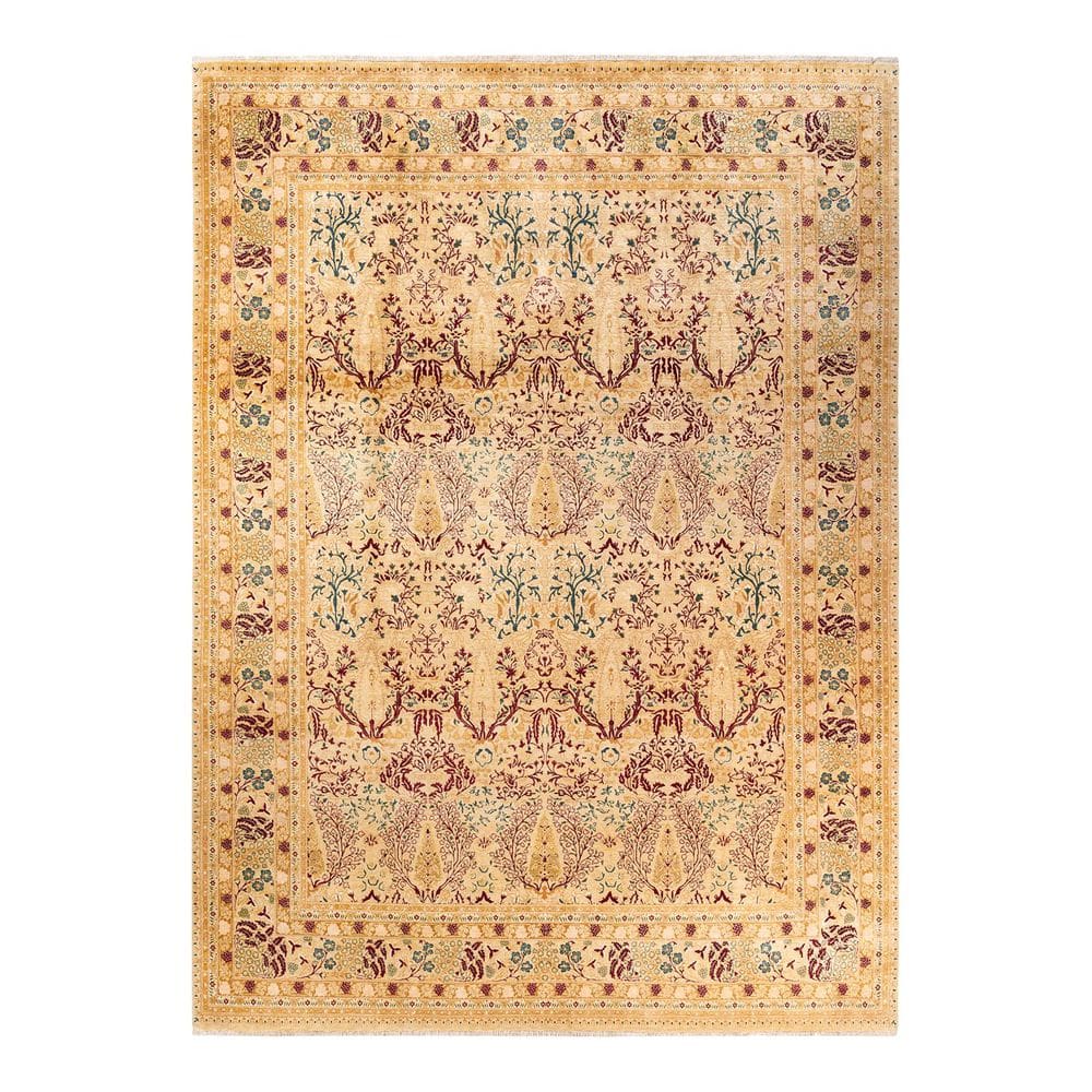 Mogul Ivory 9 ft. x 12 ft. Oriental Wool Indoor Area Rug price history on PriceWatchPro