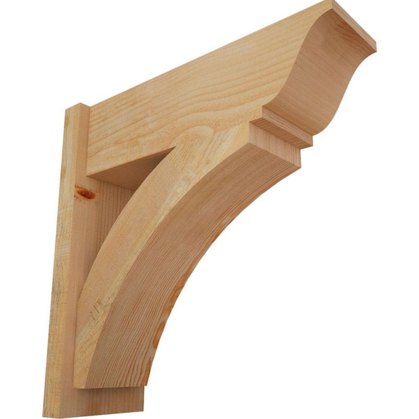 Ekena Millwork 8 in. x 24 in. x 24 in. Thorton Traditional Rough Sawn Douglas Fir Outlooker