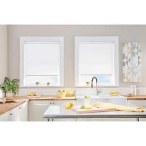 Cut-to-Size Ivory Cordless Light Filtering Roller Shades 31 in. W x 64 in. L