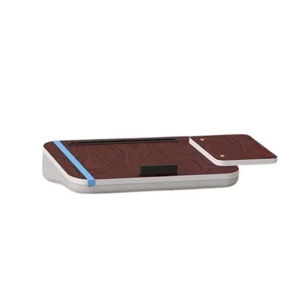 Portable Laptop Desk with Cushion, Tablet Slot and Mouse Tray, Fits 16.1 in. Laptops for Bed, Sofa, Table, Couch, Brown