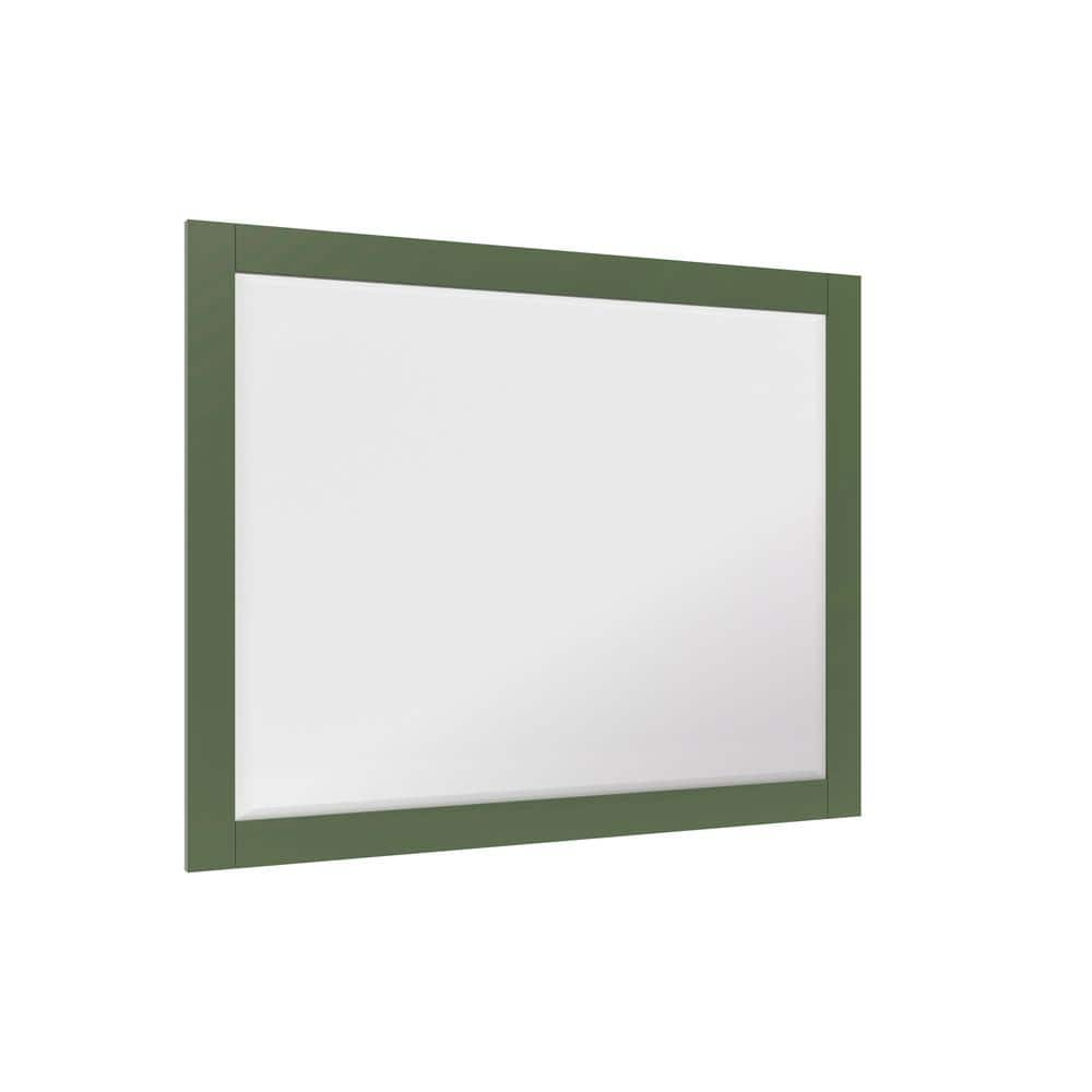 Galsaky 40 in. W x 32 in. H Rectangular Framed Beveled Edge Bathroom Vanity Mirror in Forest Green -  HOMEVY STUDIO, M4001-40-07