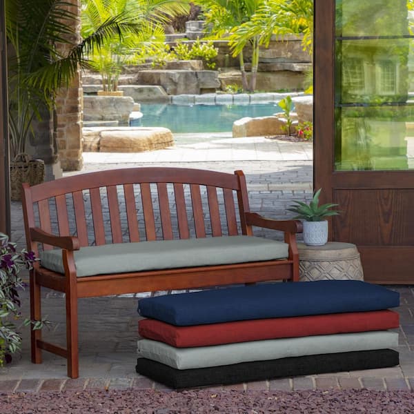 ARDEN 46 in. x 17 in. Rectangle Outdoor Bench Cushion in Stone