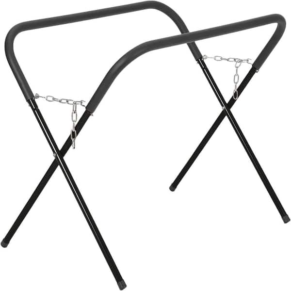 Black Folding Workbench Auto Body Stand 500 Lbs Capacity, Portable Adjustable Work Stand for Garage & Workshop