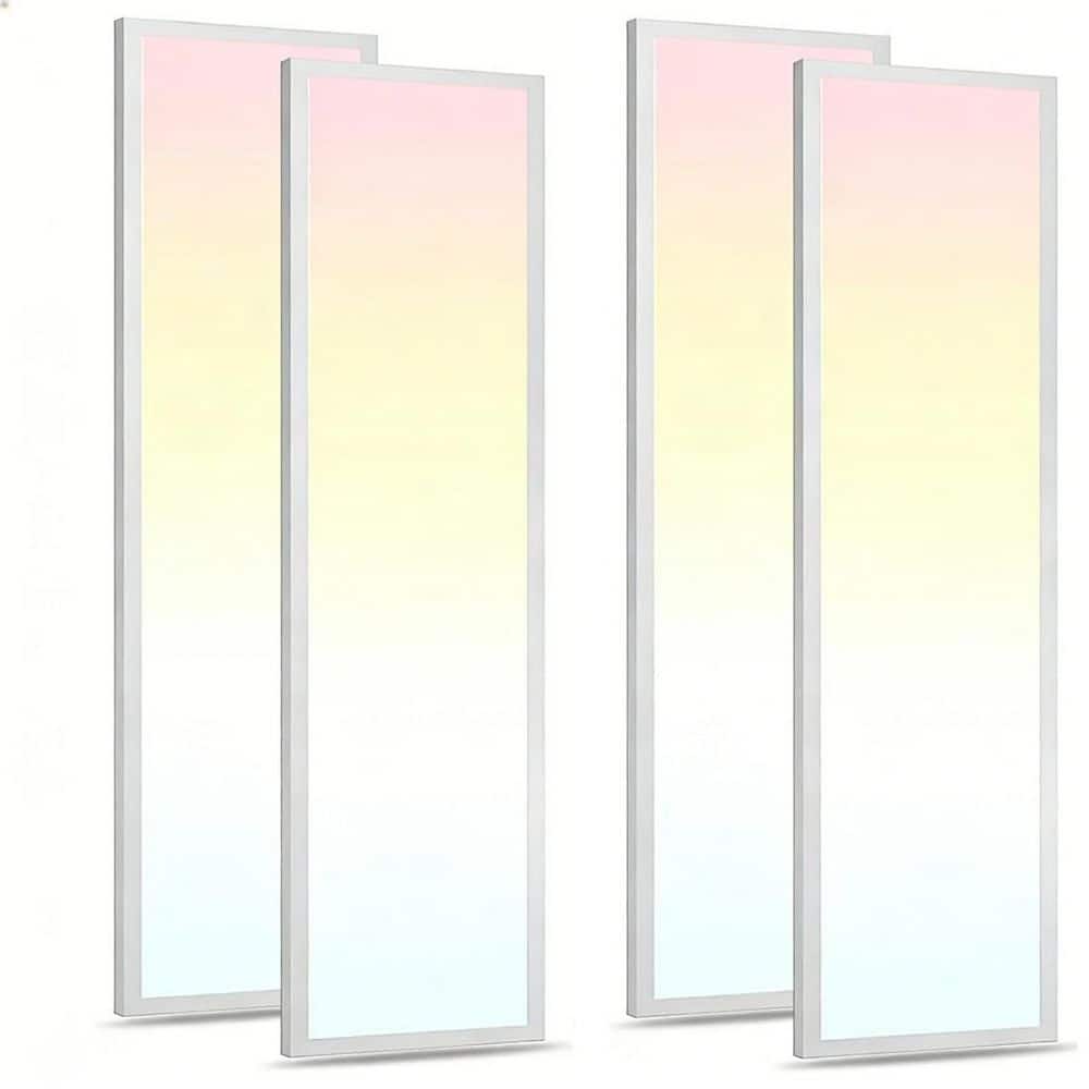 4-Pack 1 x 4 ft. 40-Watt White LED Flat Panel Light, Edge-Lit Ceiling Light Fixture, Built-in Driver Troffer price history on PriceWatchPro