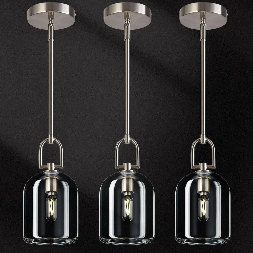 Home Lighting 40W 3-light Nickel Thick Crystal Modern Pendant Lights for Kitchen Island (AD-3Pack) price history on PriceWatchPro