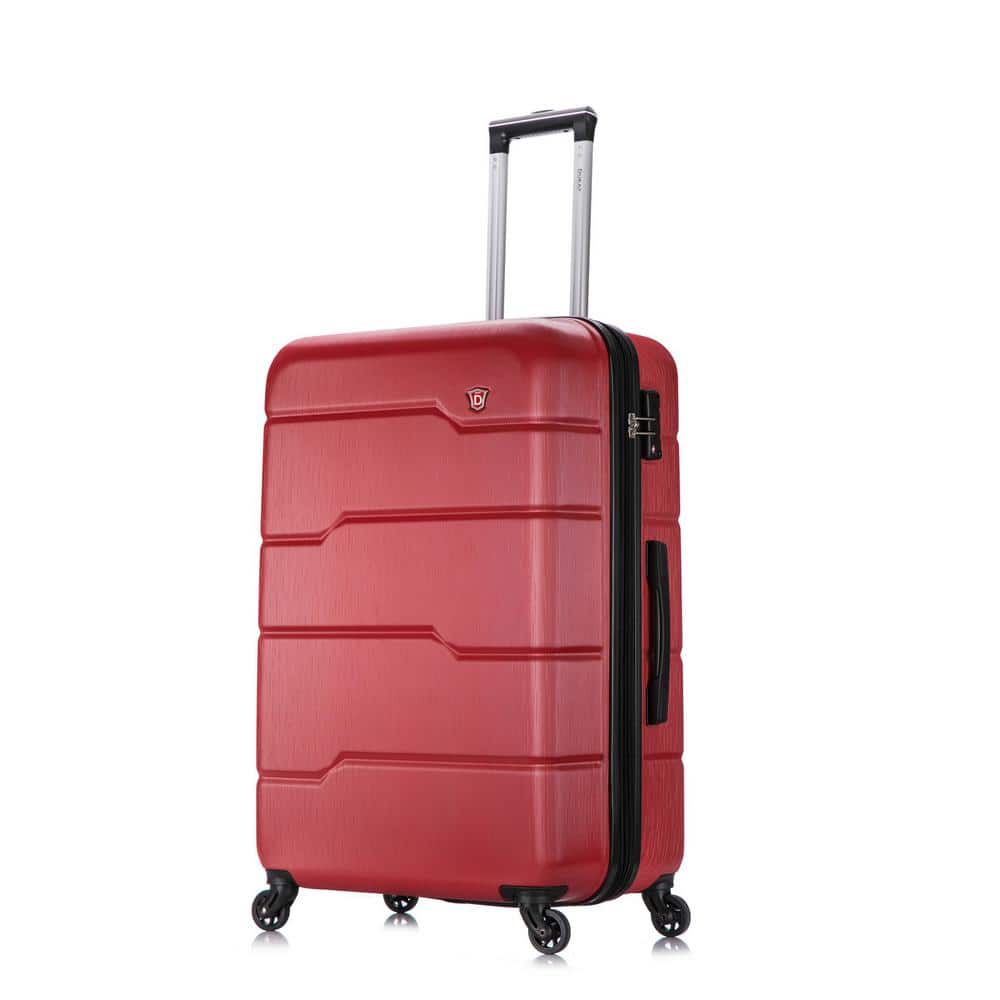 DUKAP RODEZ Plastic 4-Wheel Spinner Luggage Red (DKROD00L-RED)