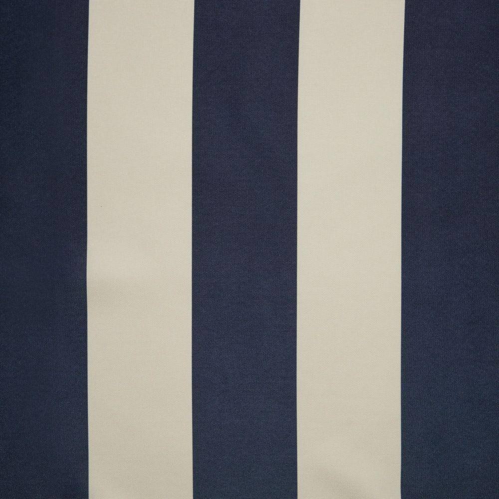 Navy and Sand Light-Filtering Polyester Grommet Curtain Panels
