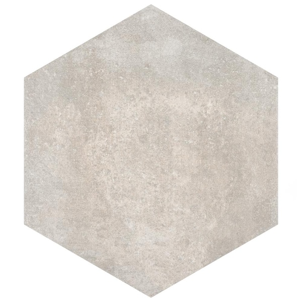 Merola Tile Boston Ferro Hex Bianco 14-1/8 in. x 16-1/4 in. Porcelain Floor and Wall Tile (11.07 sq. ft./Case)