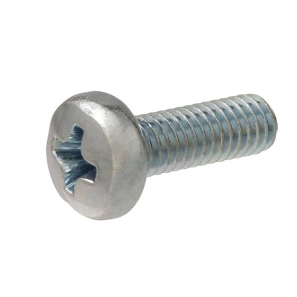 Everbilt M6-1.0 x 20 mm Combination Pan Head Zinc Plated Machine Screw  (2-Pack) 802878 - The Home Depot