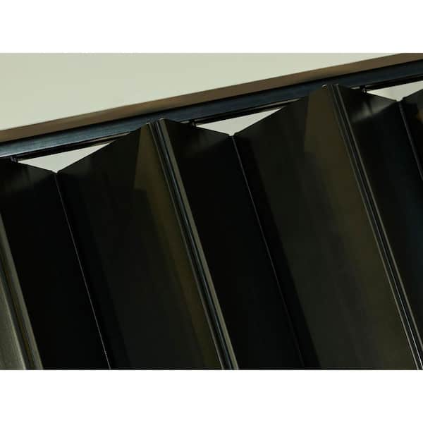 Spectrum Berkshire 48 in. x 80 in. Black Vinyl PVC Accordion Door
