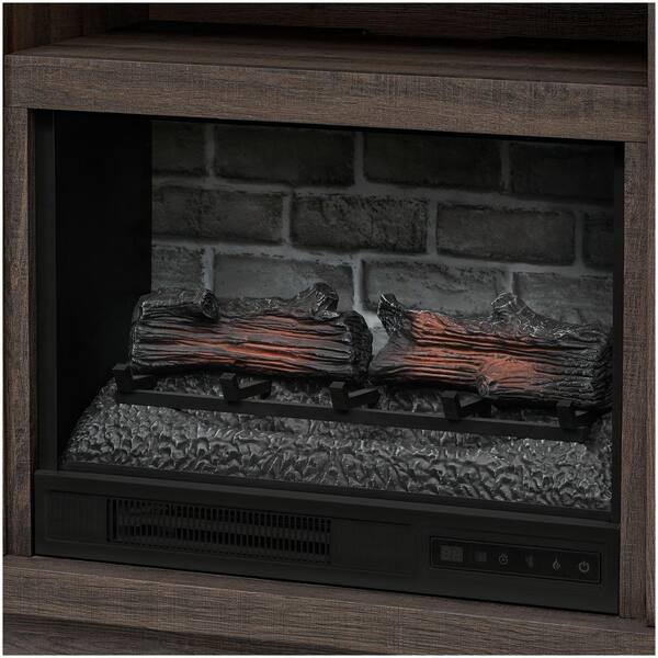 Home Decorators Collection Caufield 54 in. Freestanding Electric Fireplace  TV Stand in Vintage Warm Oak HDFP54-50 - The Home Depot