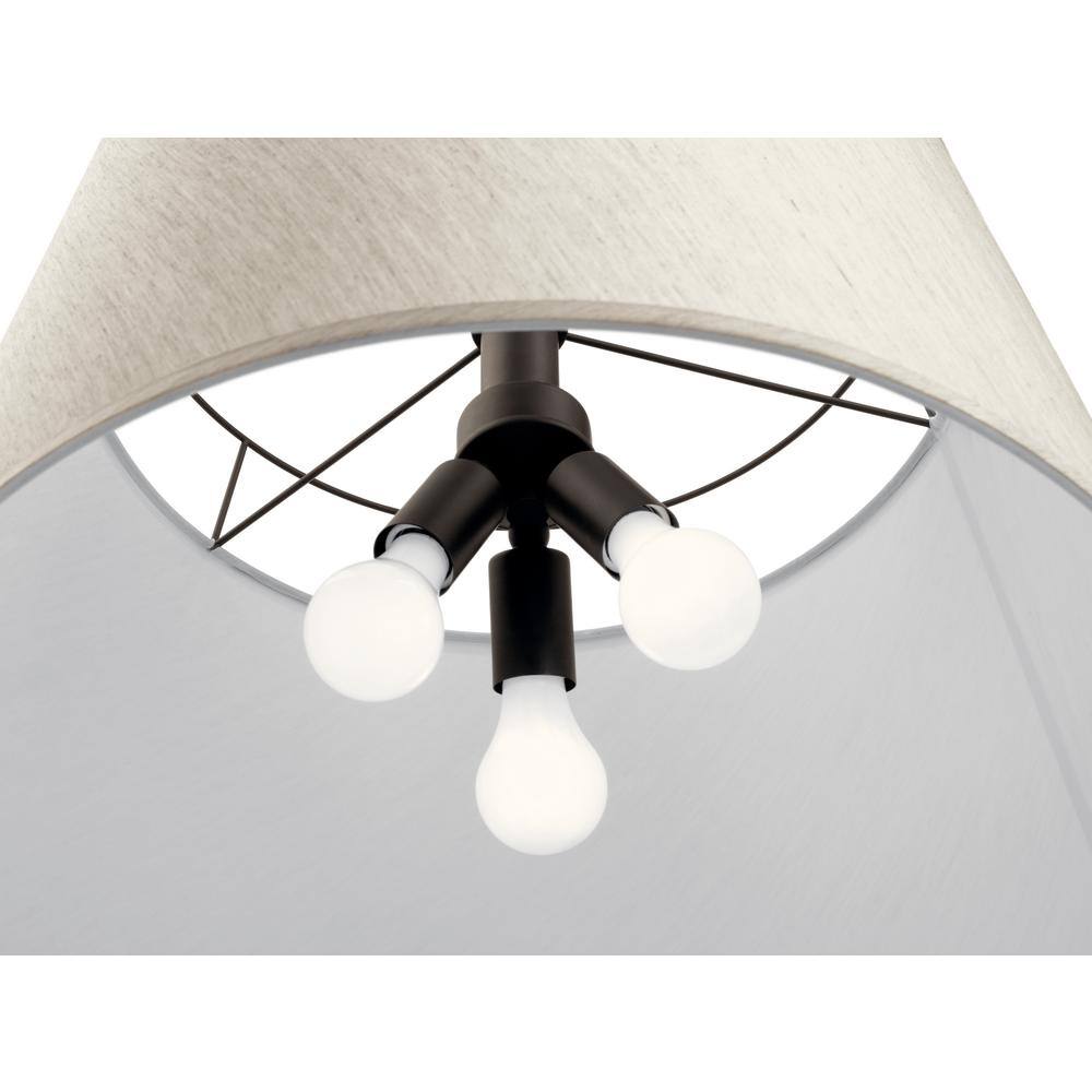 Marika 22" Bronze Pendant Light with Fabric Shade