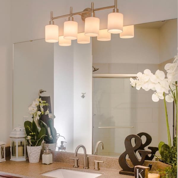 Aubrey 4-Light Satin Nickel Vanity Light