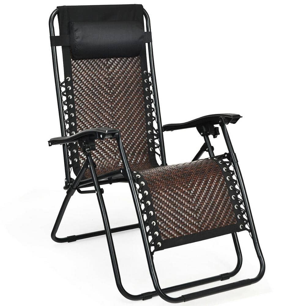 ANGELES HOME Metal Folding and Reclining Zero Gravity Lounge Lawn Chair ...