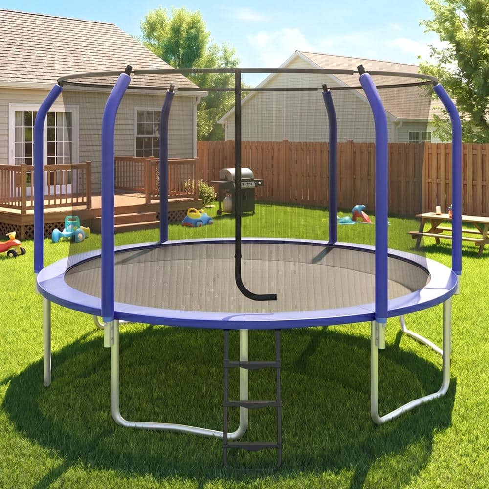 13 ft. Heavy-Duty Outdoor Trampoline with Safety Net, 500 lb. Capacity, 84 Springs and Blue Pad for Kids and Adults price history on PriceWatchPro