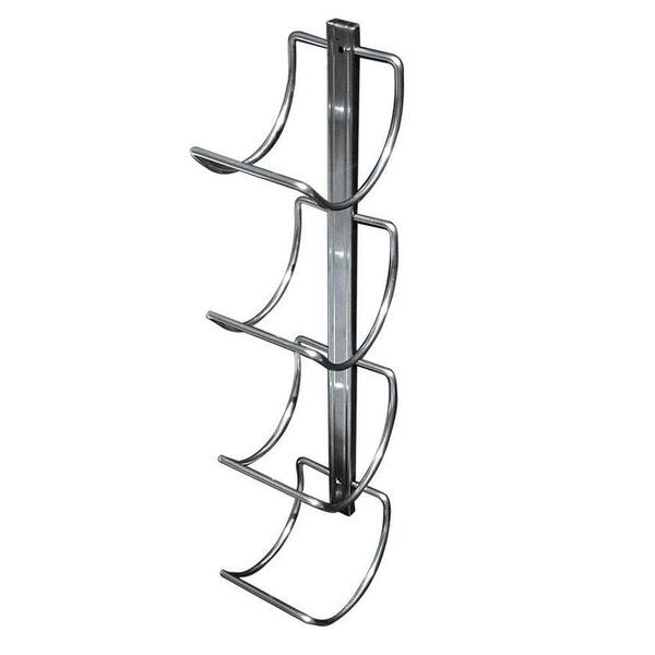 WingIts Infinity Series Towel Vine 4-Tier Full-Scoop with Included WingIts in Polished Stainless Steel