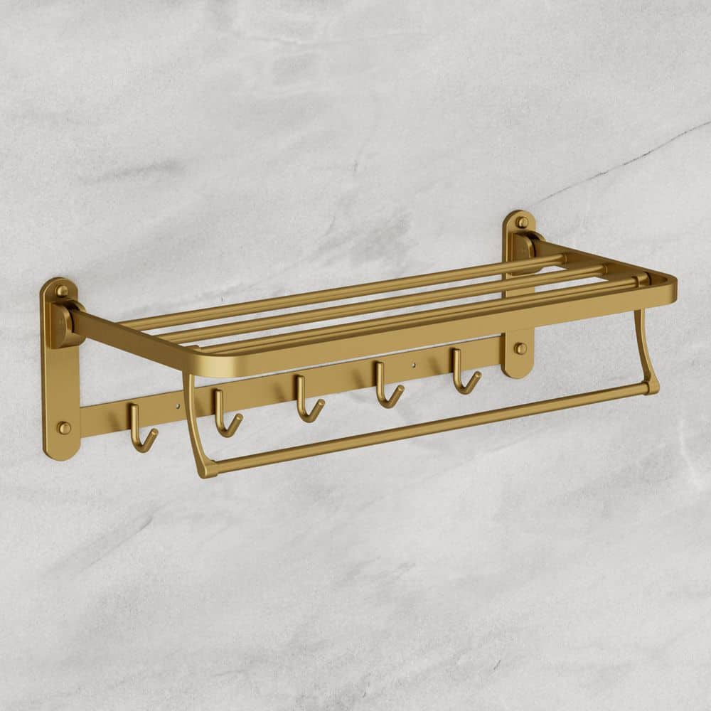 YAWWALK Multifunctional 6-Towel Holders Wall Mounted Towel Rack in