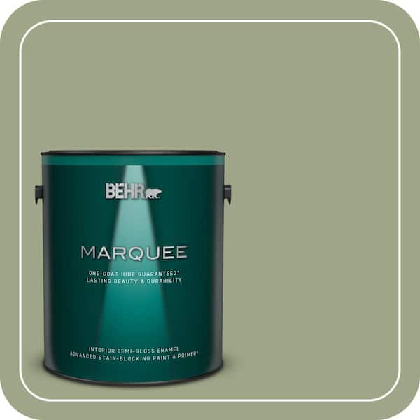 BEHR MARQUEE 1 gal. #PPU11-07 Clary Sage One-Coat Hide Semi-Gloss Enamel Interior Paint & Primer