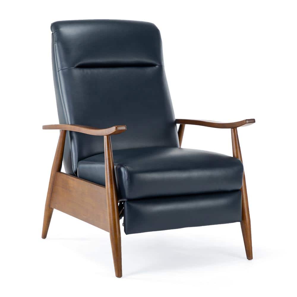 Midnight Blue Faux Leather Standard (No Motion) Recliner
