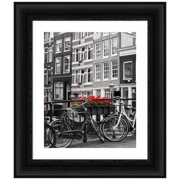 Amanti Art Parlor Black Picture Frame Opening Size 24 x 20 in. (Matted To 16 x 20 in.)