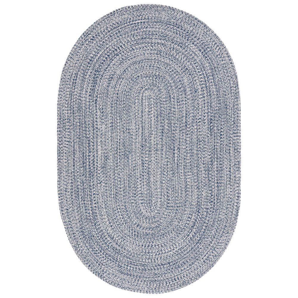 SAFAVIEH Braided Dark Blue/Ivory 4 ft. x 6 ft. Machine Washable ...