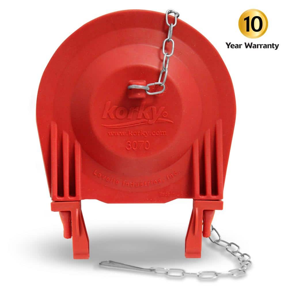 Korky Large Red Rubber Universal Toilet Flapper