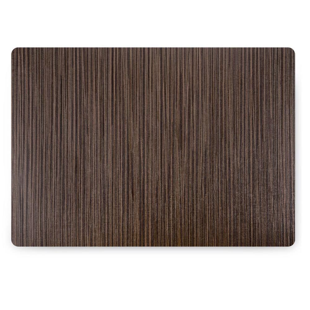 Easy Care Grasscloth/Rectangle 17 in. x 12 in. Bronze Vinyl Placemats (Set 