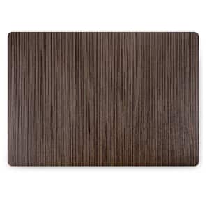 Easy Care Grasscloth/Rectangle 17 in. x 12 in. Bronze Vinyl Placemats (Set of 6)