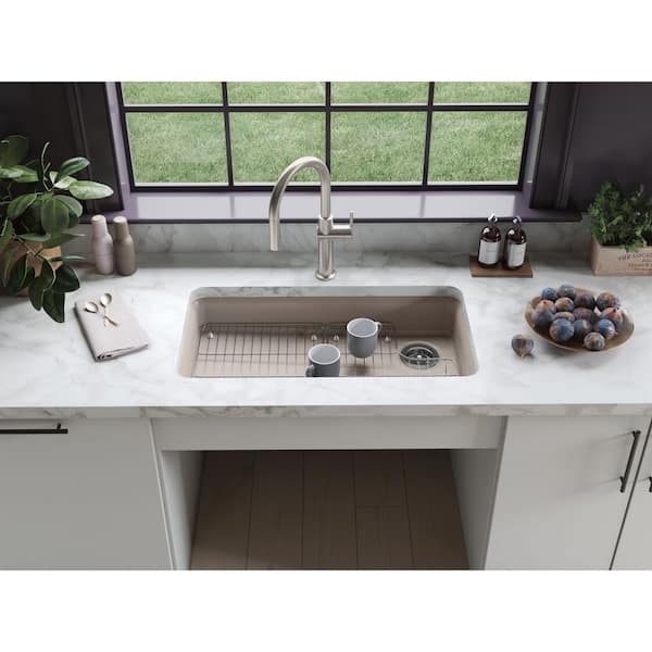 Spectrum Cora Small Frost/Warm Gray Taupe Kitchen Sink Mat A25715