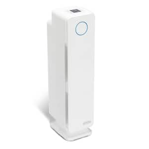 870 sq. ft. HEPA 5-Speed Tower Air Purifier 28 in. in White for Home, UV-C, Wildfire Smoke, Dust, Odors, Allergens