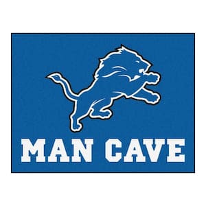 Detroit Lions Blue Man Cave 3 ft. x 4 ft. Area Rug
