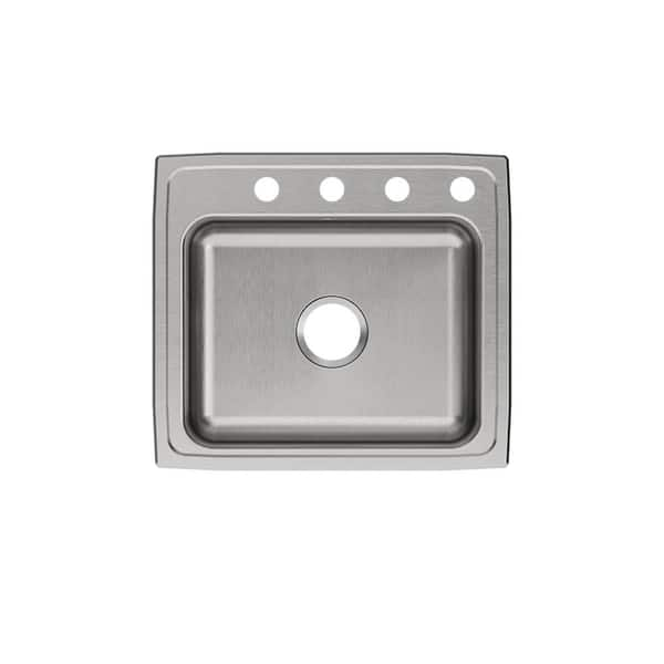 Elkay Celebrity Drop In Stainless Steel 22 In 4 Hole Single Bowl   Stainless Steel Elkay Drop In Kitchen Sinks Psr22194 64 600 