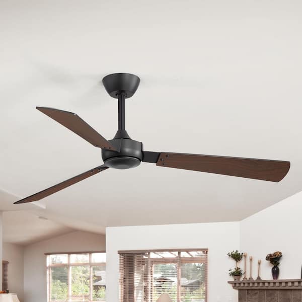 Addison 52 in. Indoor 6 Speeds Black Ceiling Fan with Remote Control and Downrod Included