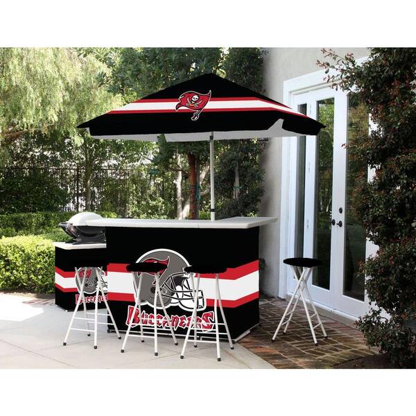 Best of Times Tampa Bay Buccaneers All-Weather Patio Bar Set with 6 ft. Umbrella