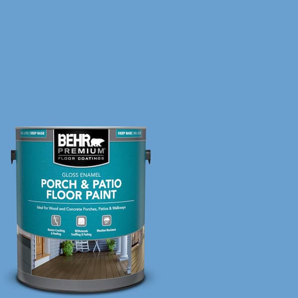 BEHR PREMIUM 1 gal. #P520-4 Cornflower Gloss Enamel Interior/Exterior Porch and Patio Floor Paint