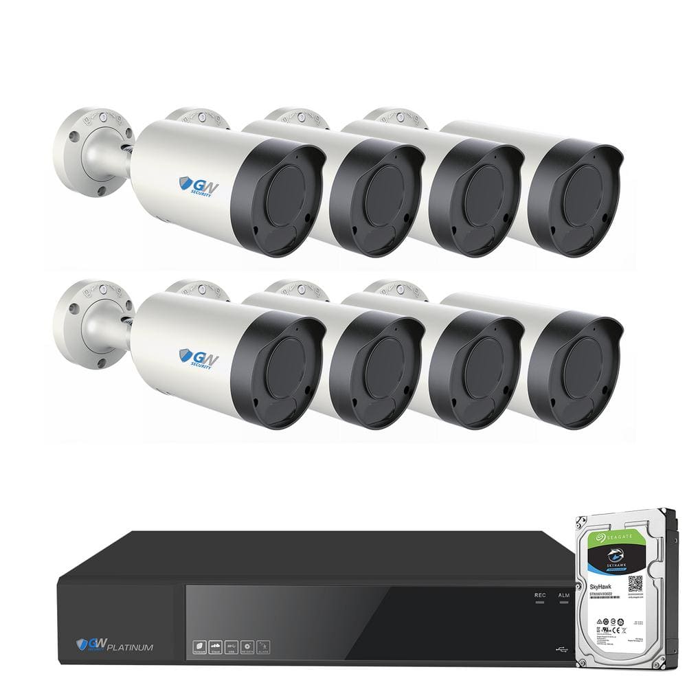 GW Security 8Channel 8MP 2TB NVR Smart Security Camera System with 8