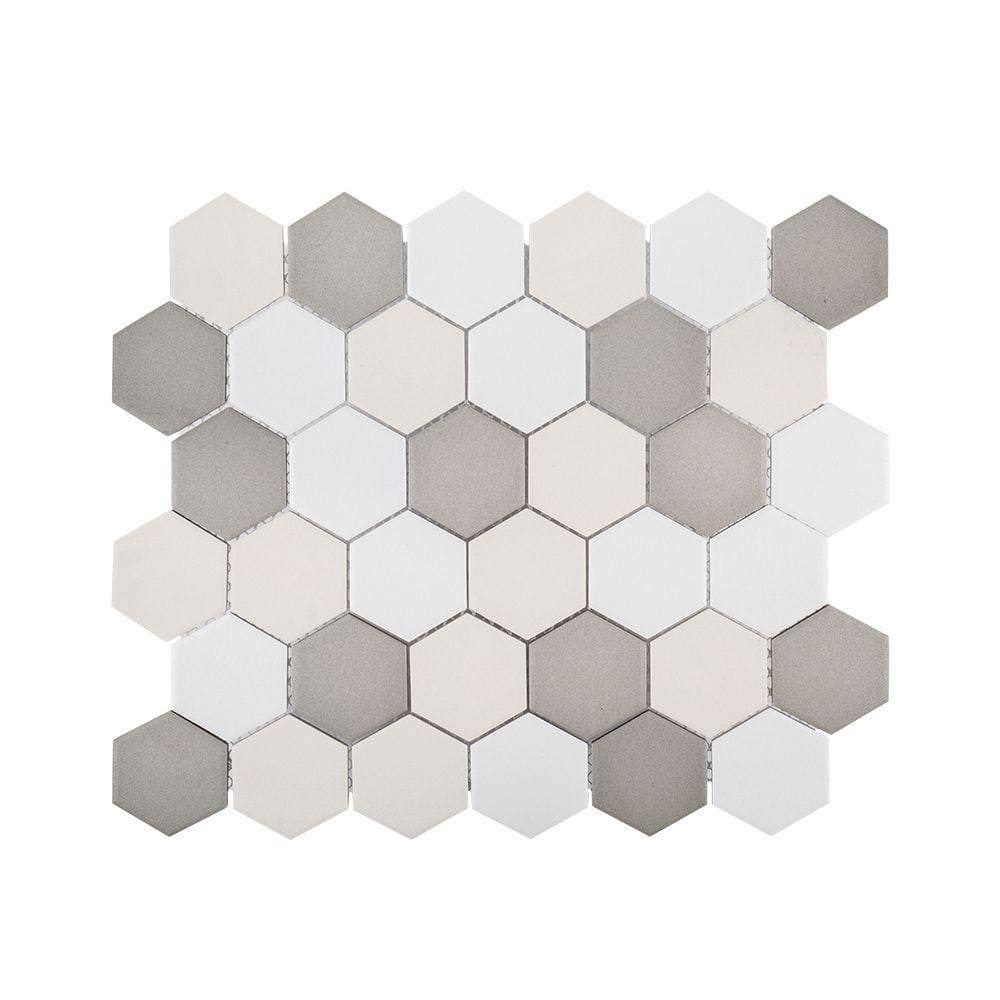 Jeffrey Court Honeycomb 11 In X 12625 In Matte Porcelain Mosaic Floor And Wall Tile 0964 Sq Ft Each 99392 The Home Depot