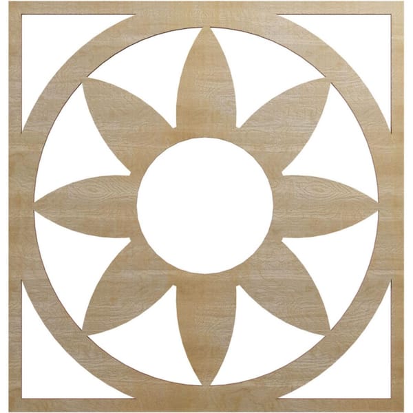 Ekena Millwork 0.375 in. x 7 in. x 20 in. Wood Medallion Moulding
