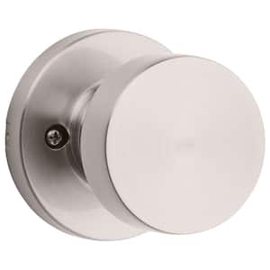 Pismo Round Satin Nickel Dummy Door Knob Featuring Microban Antimicrobial Technology