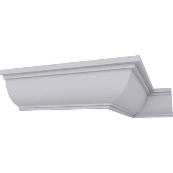 SAMPLE - 2 in. x 12 in. x 2 in. Polyurethane Middlesborough Traditional Smooth Crown Moulding