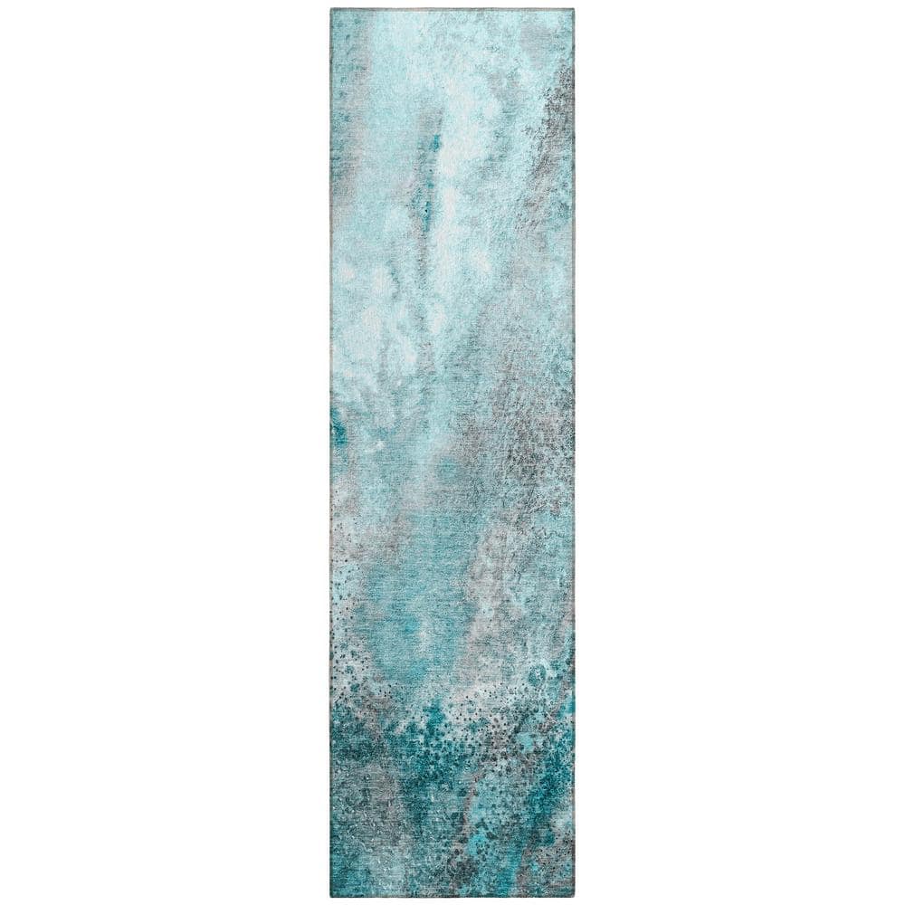 Chantille ACN505 Teal 2 ft. 3 in. x 7 ft. 6 in. Machine Washable Indoor/Out