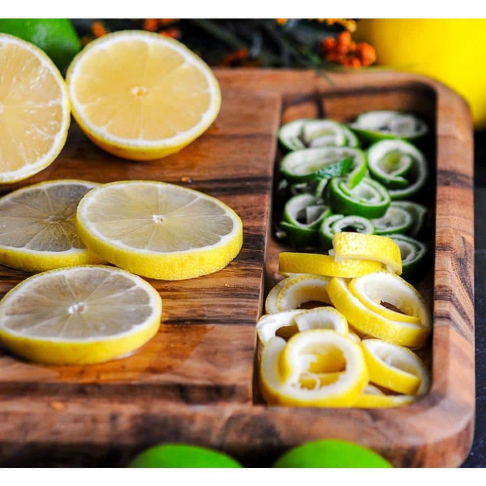 Acacia Wood Rectangular Bread Board with Juice Groove